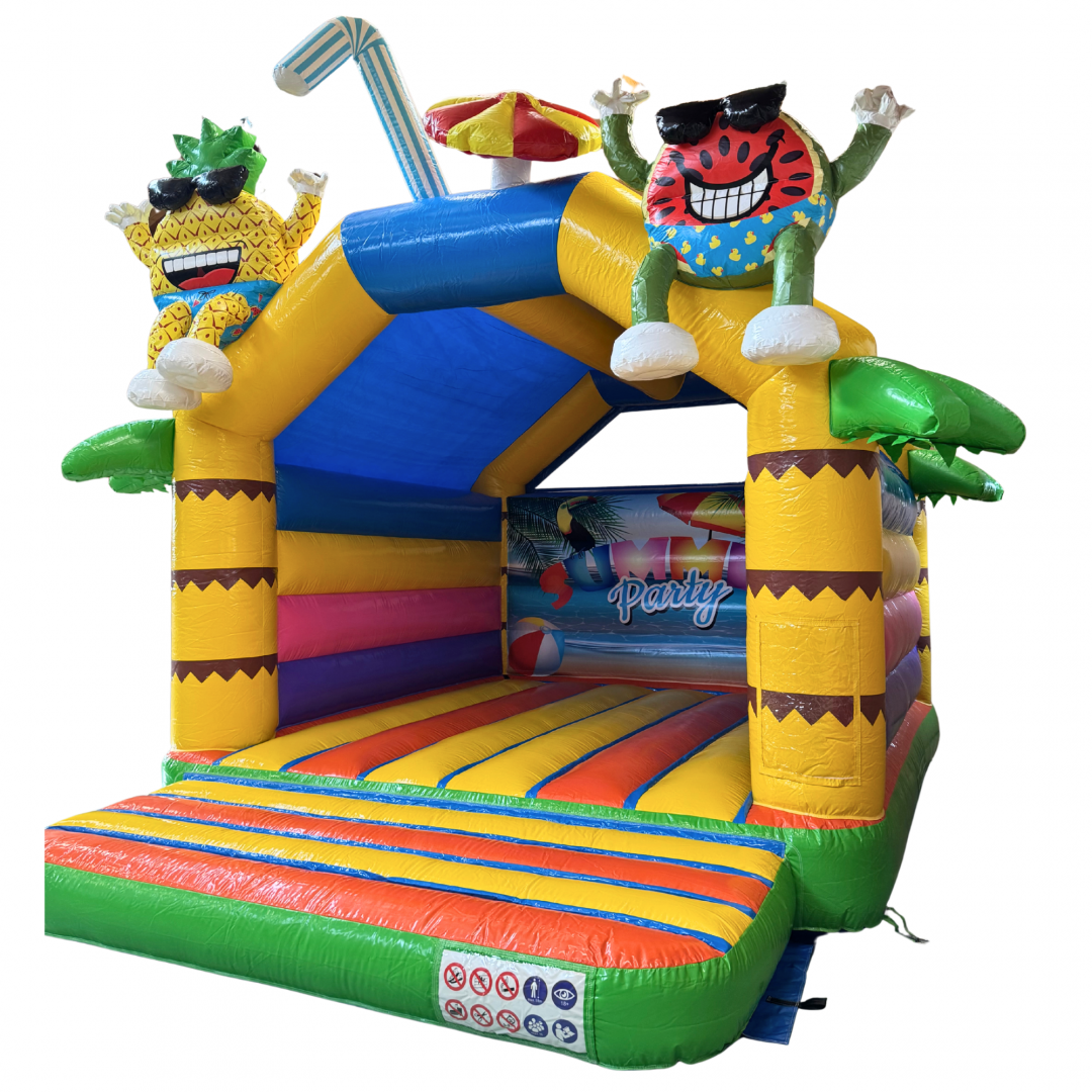 Hüpfburg Sommerparty von Mietopia von vorne