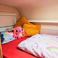 Innenansicht Bett Stockbett oben